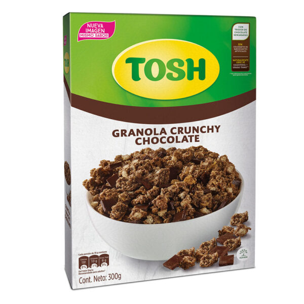 GRANOLA CRUNCHY CHOCOLATE SEMIAMARGO TOSH 300G