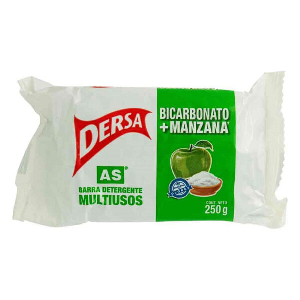 BARRA DETERGENTE DERSA BICARBONATO MANZANA 250G