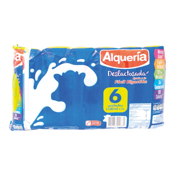 LECHE ALQUERIA 1100ML X 6 DELACTOSADA