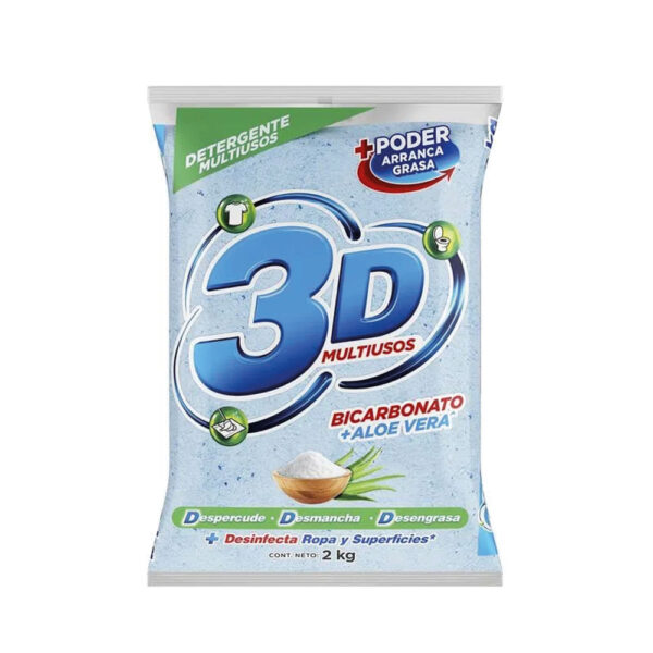 DETERGENTE 3D BICARBONATO ALOE VERA 2KG
