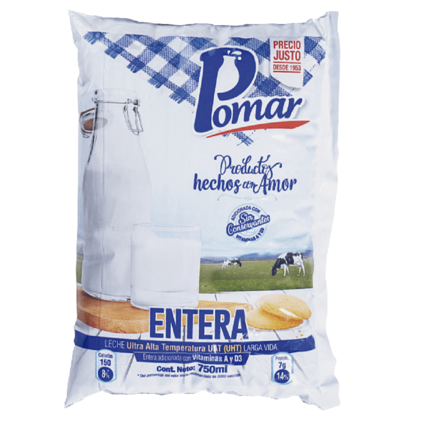 LECHE ENTERA POMAR 750ML
