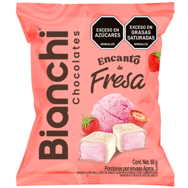 BIANCHI CHOCOLATES ENCANTO DE FRESA 55 G