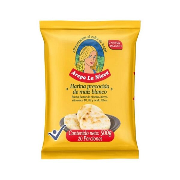 HARINA PRECOCIDA MAIZ BLANCO LA NIEVE X500G