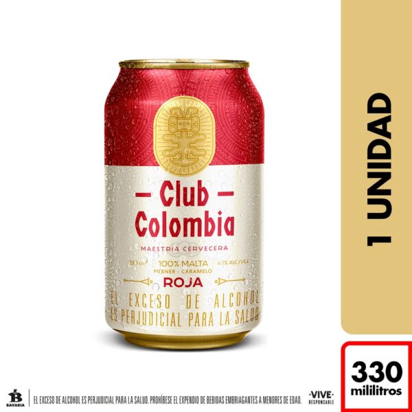 CERVEZA CLUB COLOMBIA ROJA UND