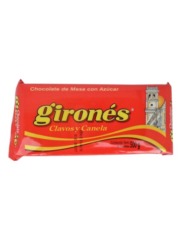 CHOCOLATE CLAVOS Y CANELA GIRONES 500G
